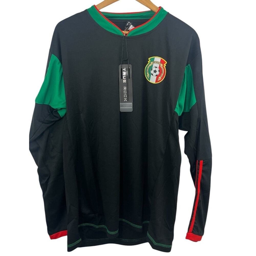 Mexico World Champions Long Sleeve Soccer Jersey True Rock Men's Large NWT